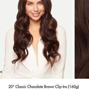 Luxy Hair Clip-In Hair Extensions / Chocolate Brown / 120g